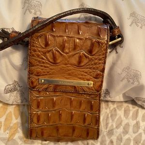 Authentic Brahmin leather cell phone holder.